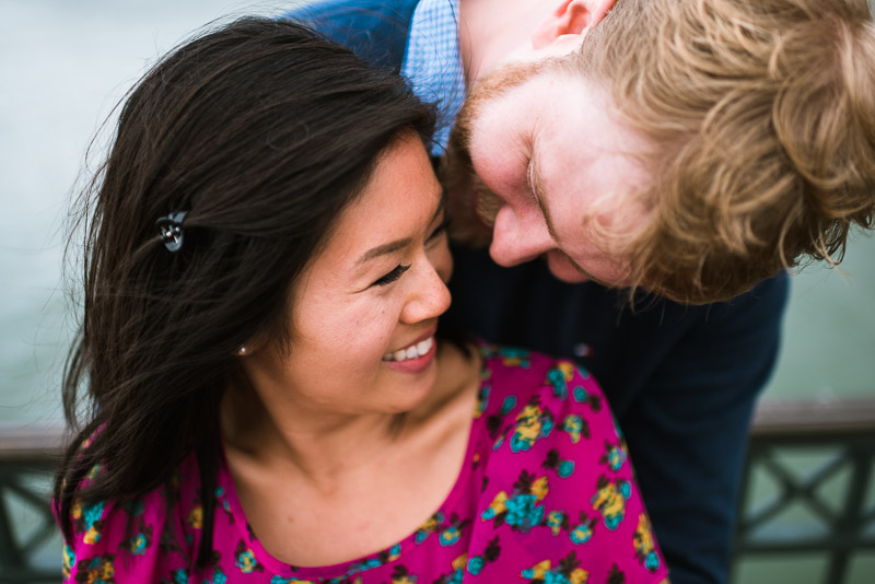 San Francisco engagement photography laughing couple