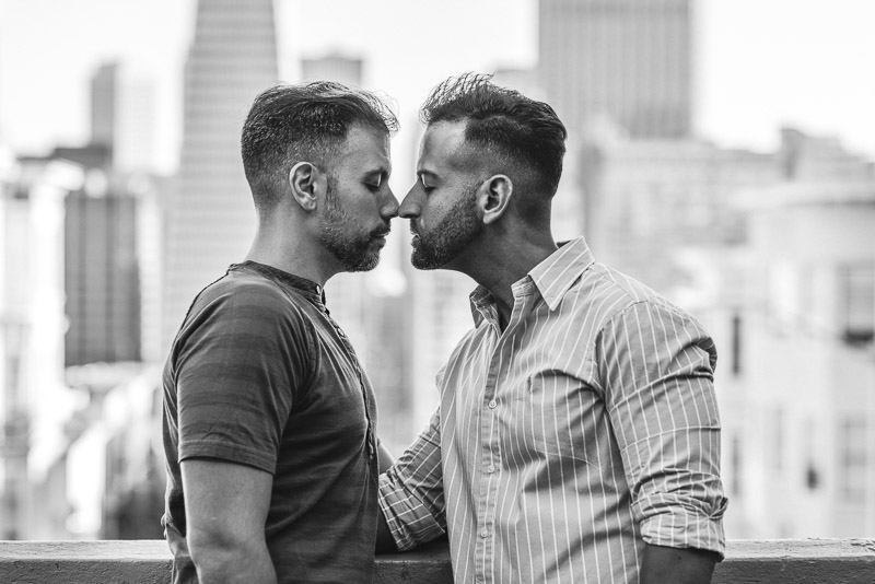 San Francisco Same Sex Engagement Photography Transamerica Building