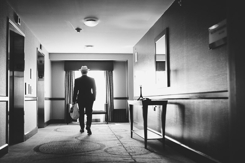 San Francisco Wedding Photography groom black white