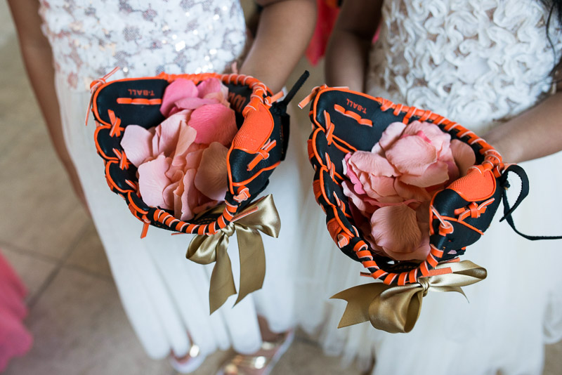 San Francisco Wedding Photography giants baseball gloves