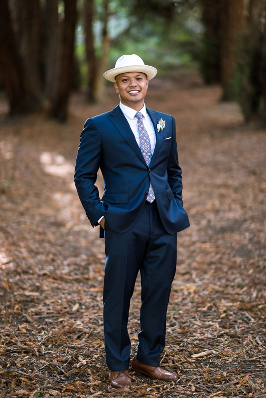San Francisco Wedding Photography groom with hat