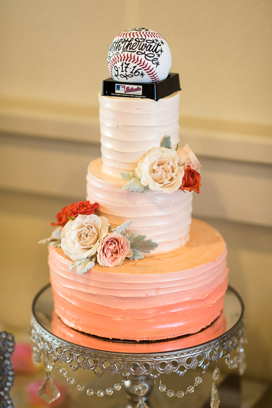 San Francisco Wedding Photography cake with baseball