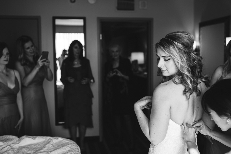 San Jose wedding photography bride getting dressed