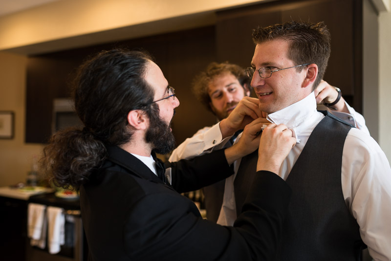 San Jose wedding photography groom getting ready