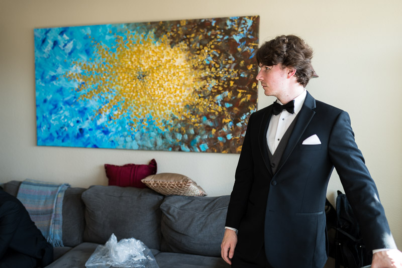 San Jose wedding photography groom getting ready