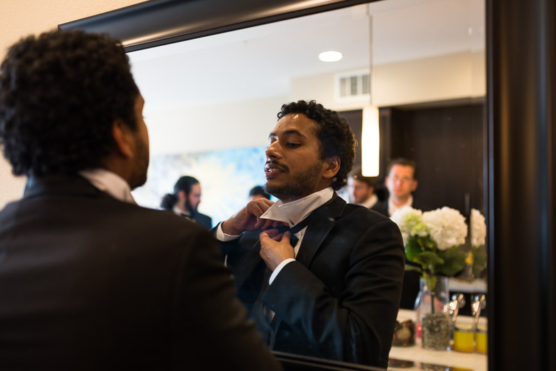 San Jose wedding photography groom getting ready