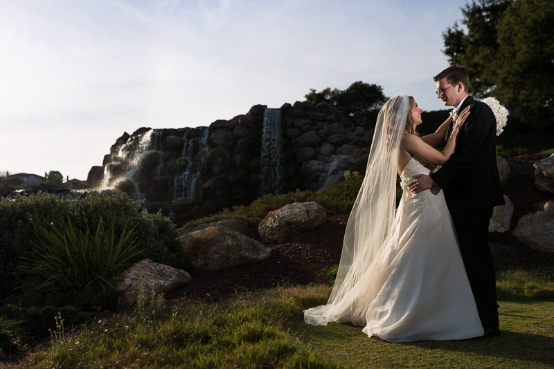 San Jose Silver Creek Country Club waterfall wedding photography