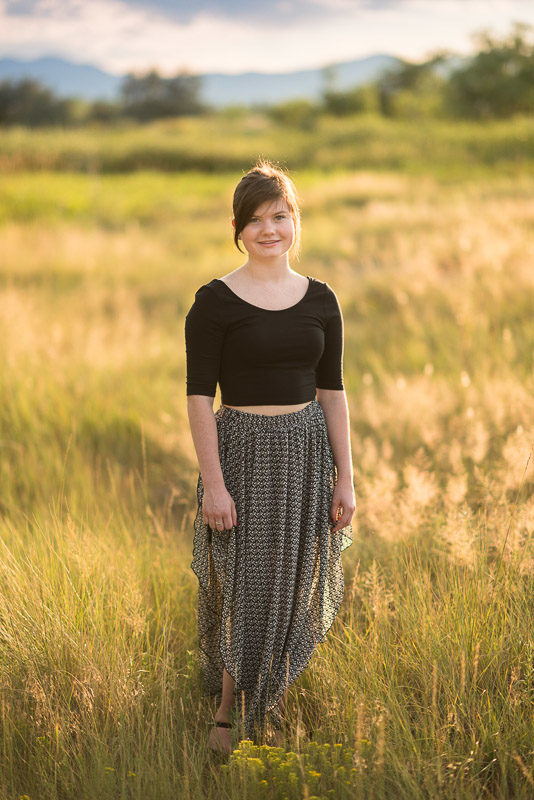 San Francisco high school senior photos sunset mountains