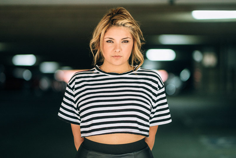 San Francisco high school senior photos parking garage