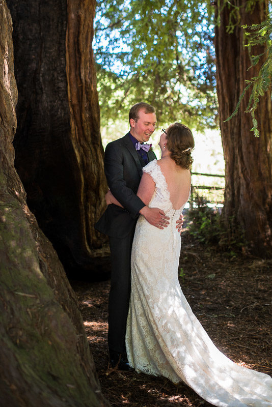 San Francisco Wedding Photography Villa Chanticleer first look eisenhower tree