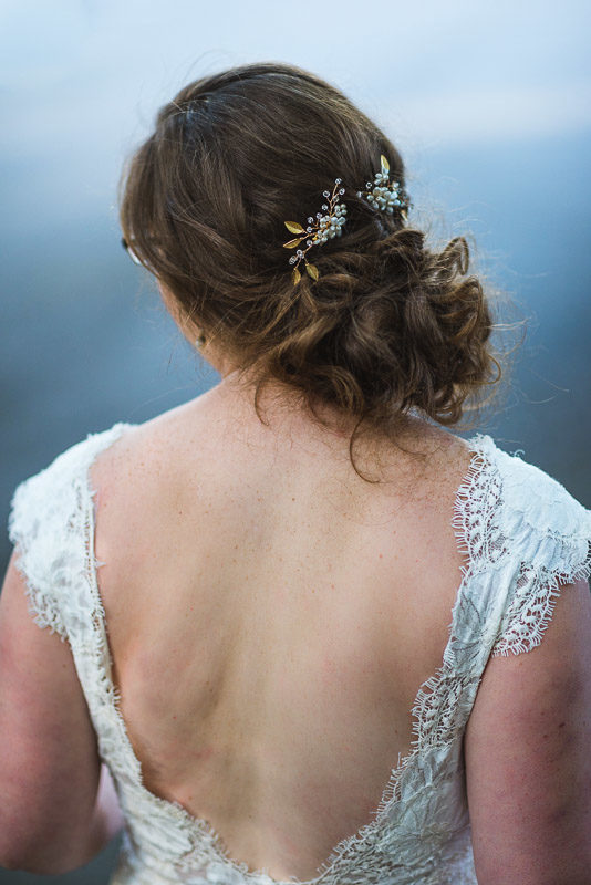 San Francisco Wedding Photography Villa Chanticleer bride hair clips