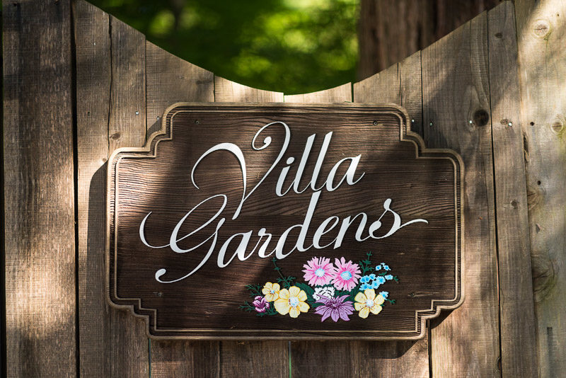 San Francisco Wedding Photography Villa Chanticleer villa gardens sign
