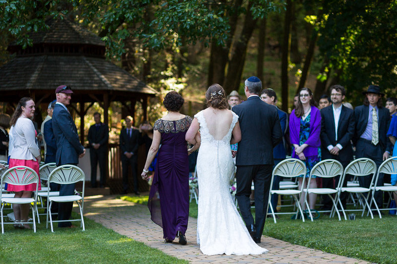 San Francisco Wedding Photography Villa Chanticleer bride walking down aisle