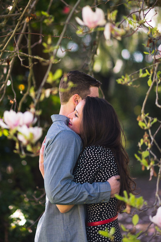 Sonoma Chateau St Jean Vineyard engagement hug