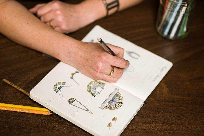 San Francisco Small Business Photography Kendra Renee Jewelry sketchbook