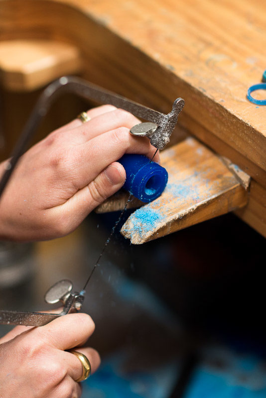 San Francisco Small Business Photography Kendra Renee Jewelry cutting wax