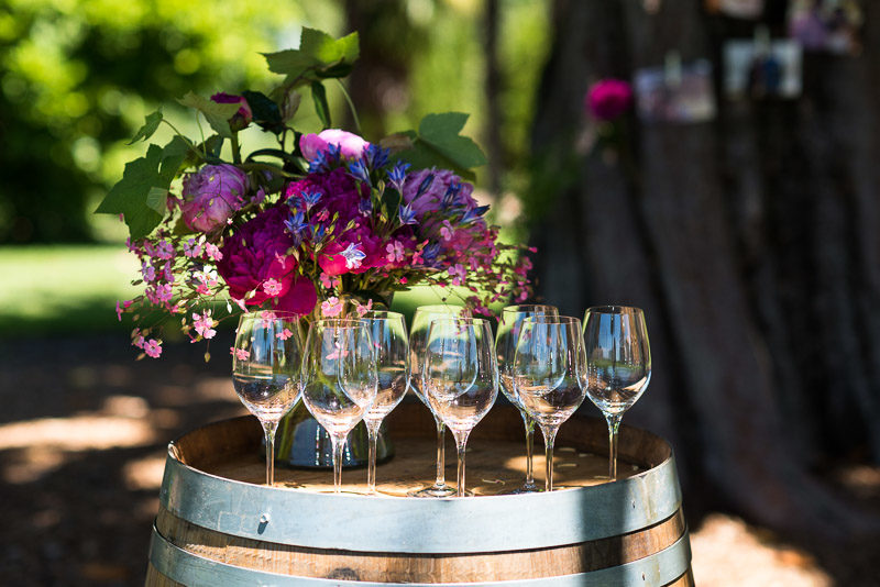 Sonoma Vineyard Proposal Photography Chateau St Jean wine glasses