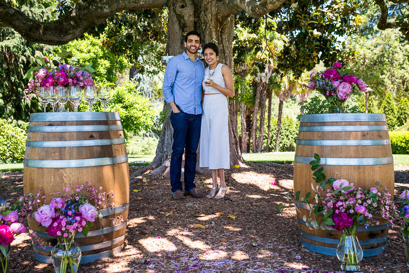 Sonoma Vineyard Proposal Photography Chateau St Jean beautiful couple