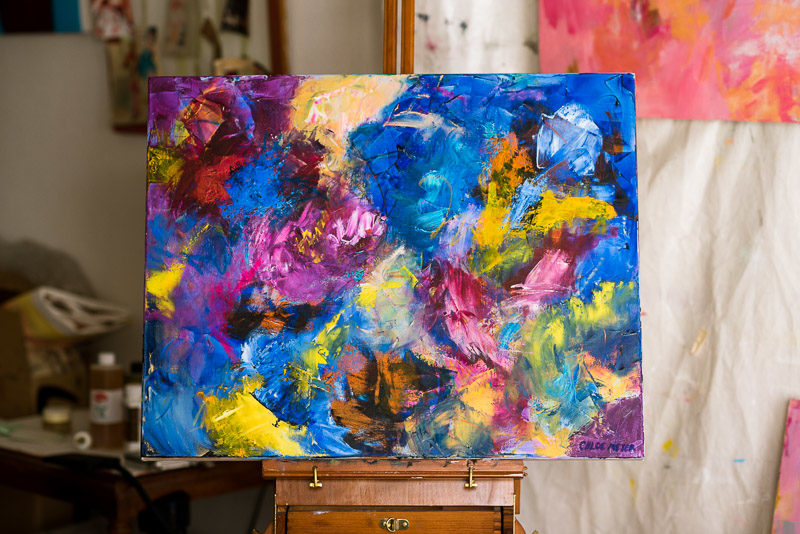 Chloe san francisco abstract expressionism painter blue painting