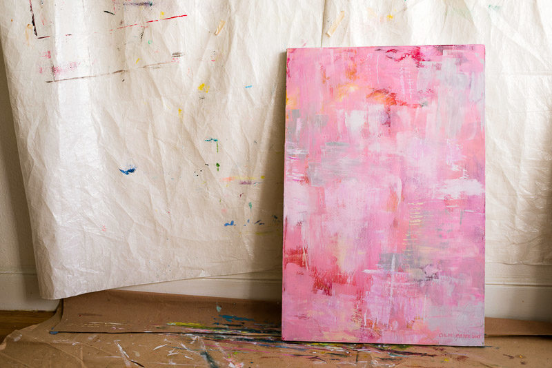 Chloe san francisco abstract expressionism painter pink painting