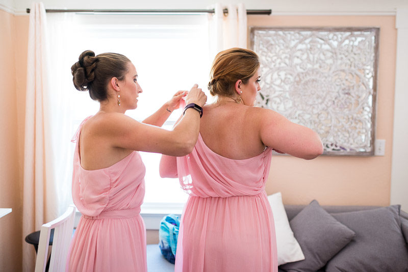 deer park villa wedding photography bridesmaids getting dressed
