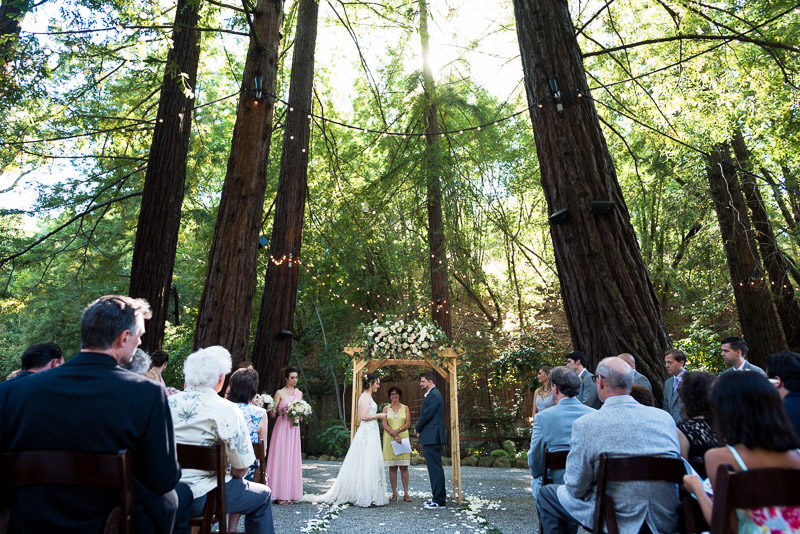 deer park villa wedding photography ceremony with trees