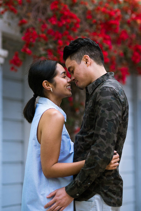 San Francisco Engagement Photography Mission District bougainvillea