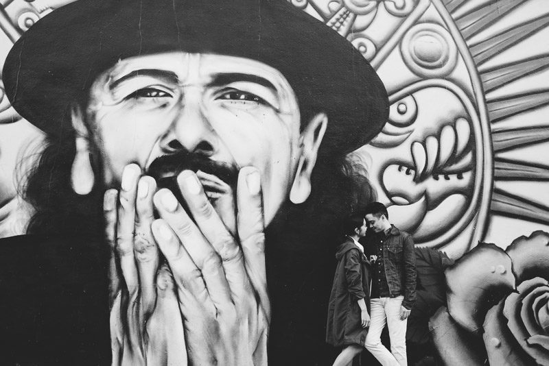 San Francisco Engagement Photography Mission District santana mural