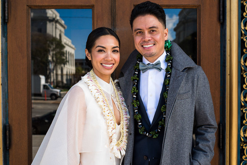 San Francisco City Hall happy couple