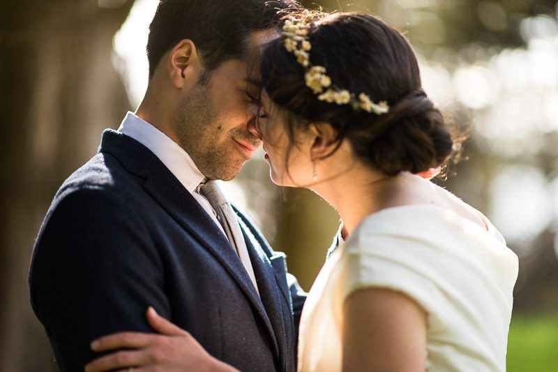 Strauss home ranch wedding kiss detail
