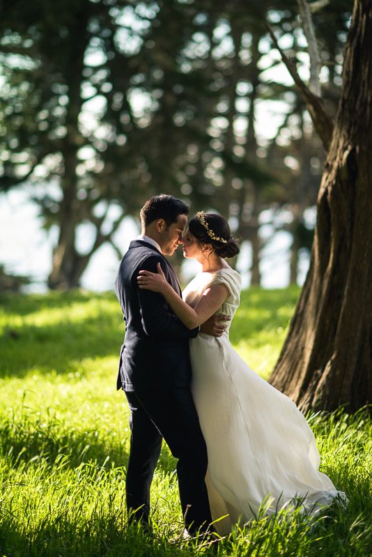 Strauss home ranch wedding blowing dress