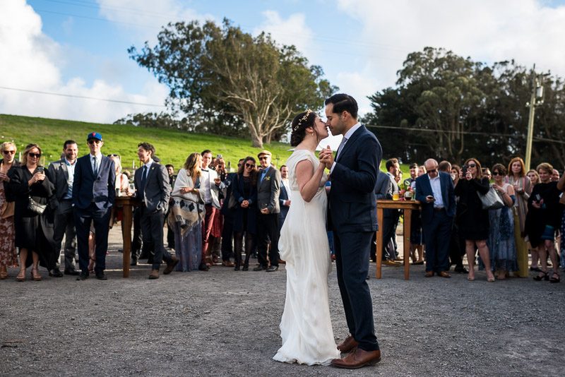 Strauss home ranch wedding first dance outside
