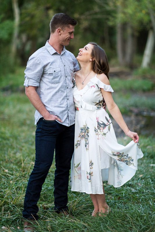 Denver Engagement Photography Morrison white dress