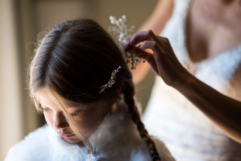 Vail Wedding Photography Camp Hale flowergirl hair