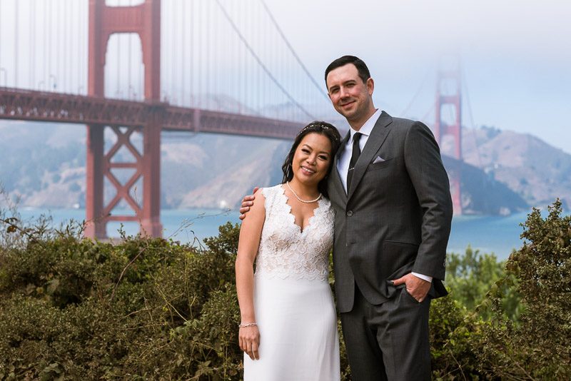 San Francisco City Hall Wedding Photography golden gate bridge